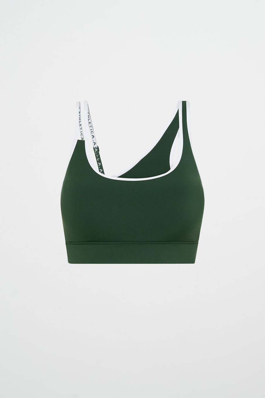 Tops Aje ATHLETICA | Asym Strap Sports Bra 378 Pine Green White