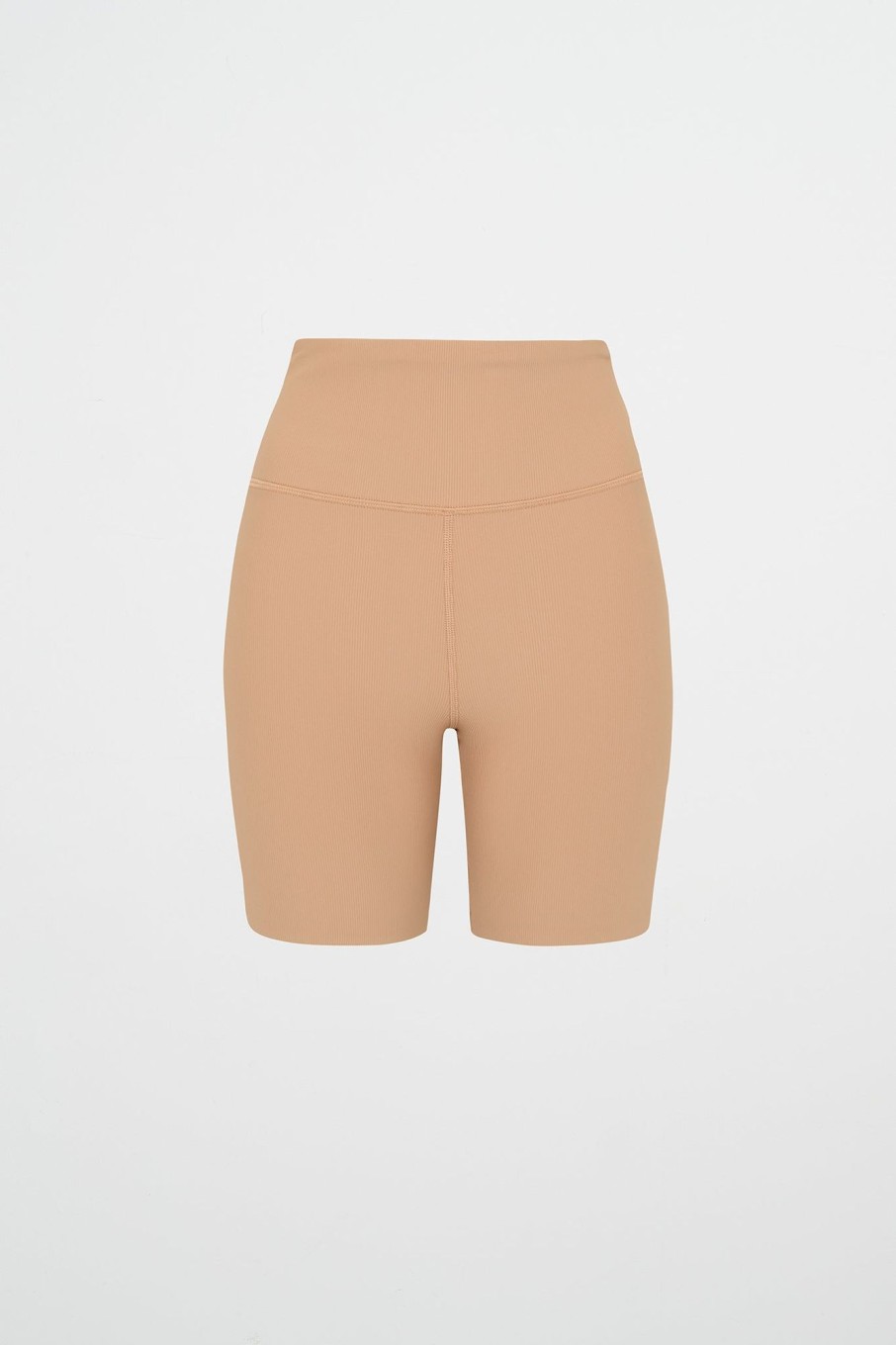 Bottoms Aje ATHLETICA | Ribbed Mid Length Bike Short 601 Natural Tan