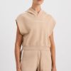 Outerwear Aje ATHLETICA | Cropped Sleeveless Knit 402 Natural Tan