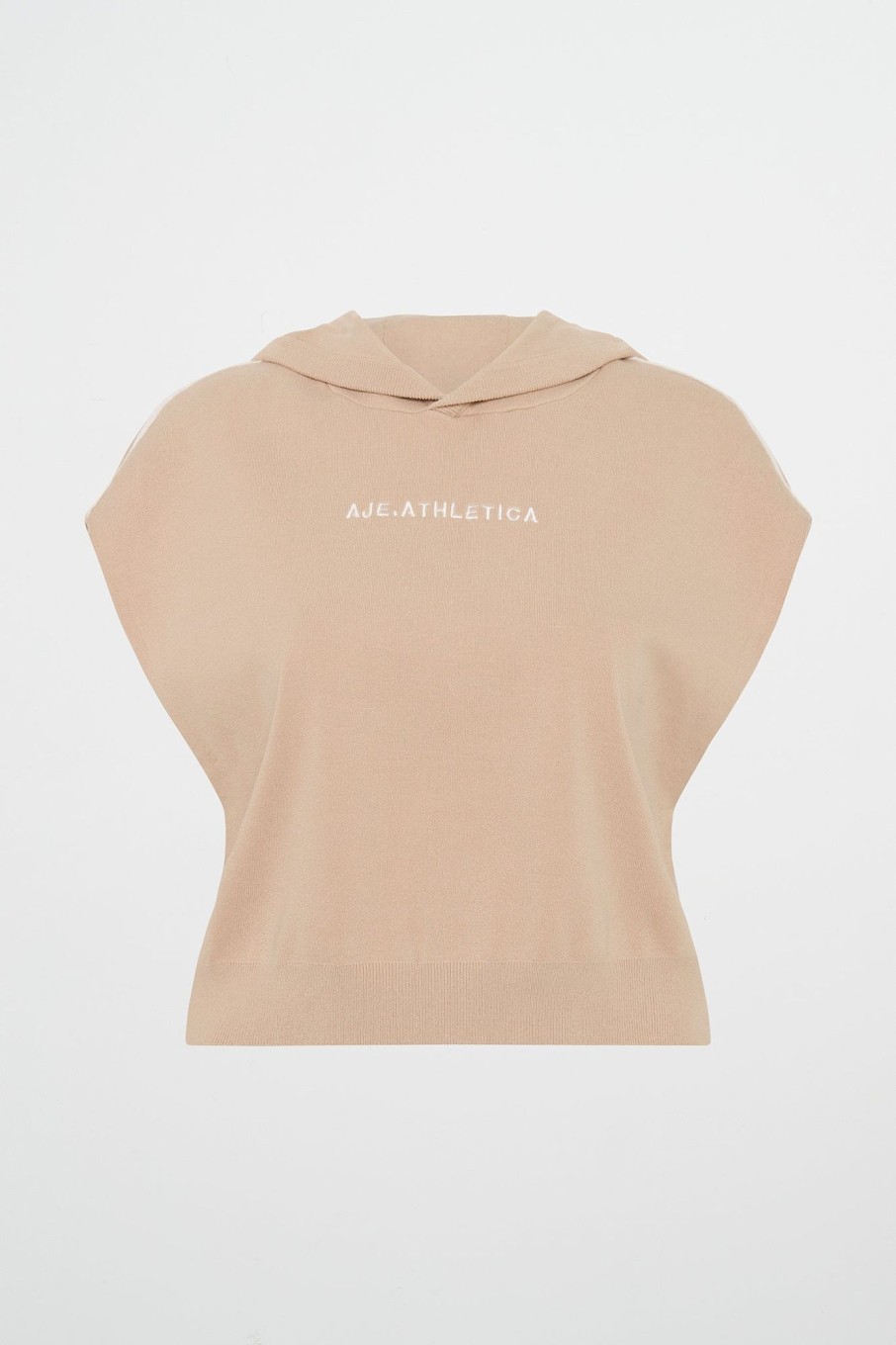 Outerwear Aje ATHLETICA | Cropped Sleeveless Knit 402 Natural Tan