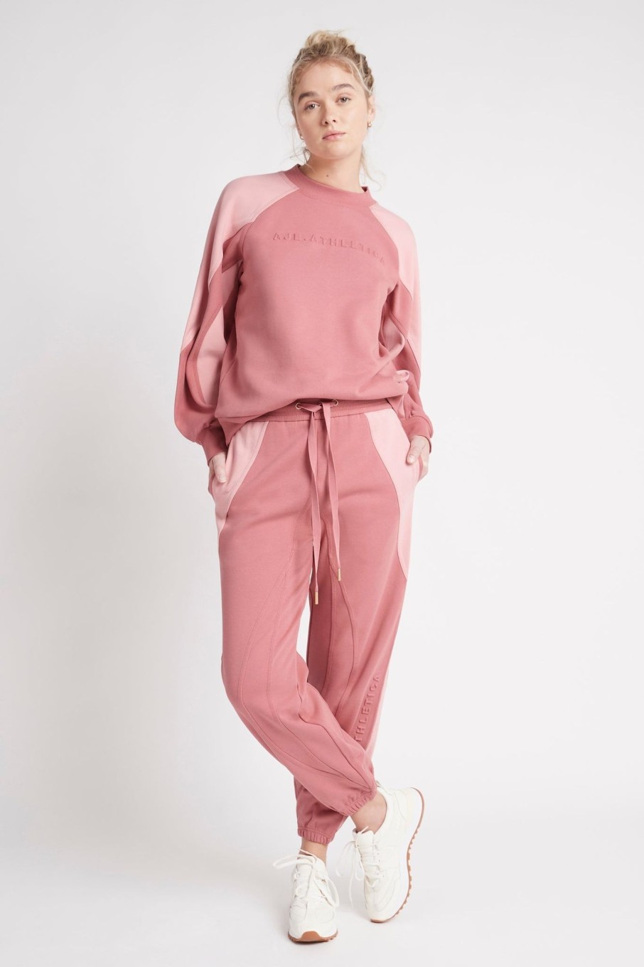 Bottoms Aje ATHLETICA | Contrast All Rounder Trackpants 506 Rose Pink/Rose Quartz