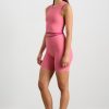 Bottoms Aje ATHLETICA | Ribbed Mid Length Bike Short 601 Deep Blush