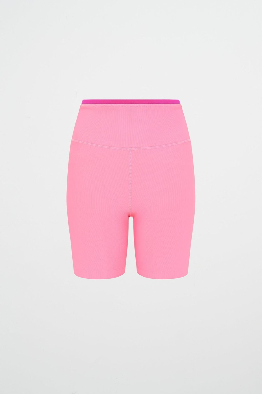 Bottoms Aje ATHLETICA | Ribbed Mid Length Bike Short 601 Deep Blush