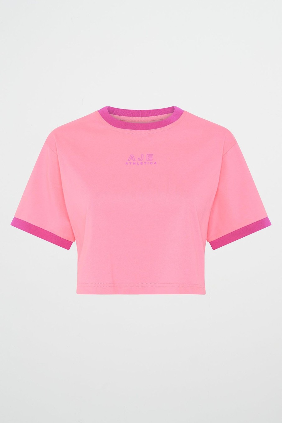 Tops Aje ATHLETICA | Contrast Bind Logo Tee 110 Deep Blush