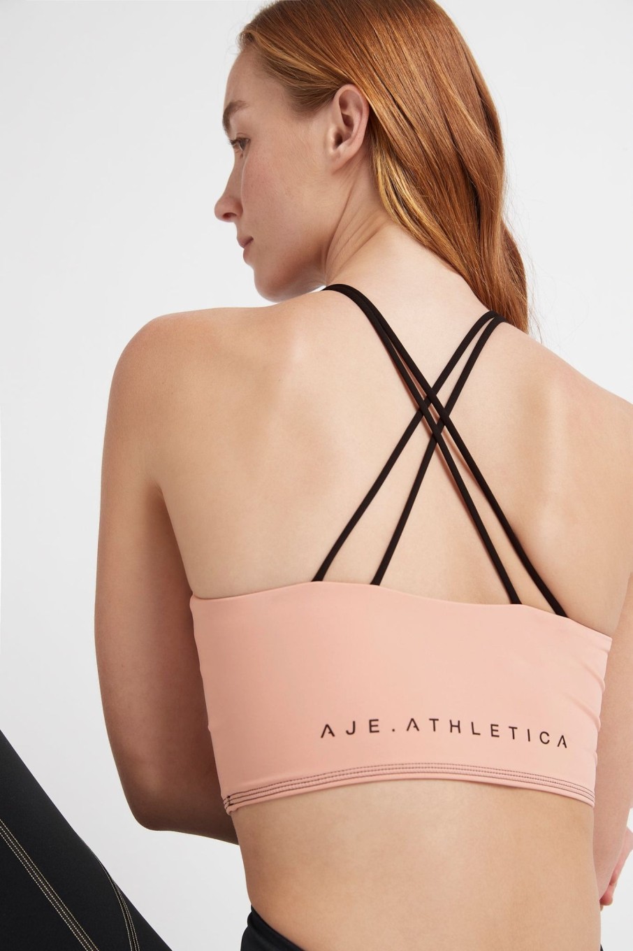 Tops Aje ATHLETICA | Cross Back Crop Top 301 Sunset Pink