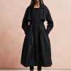 Outerwear Aje ATHLETICA | Pleated Trench Coat 703 Black