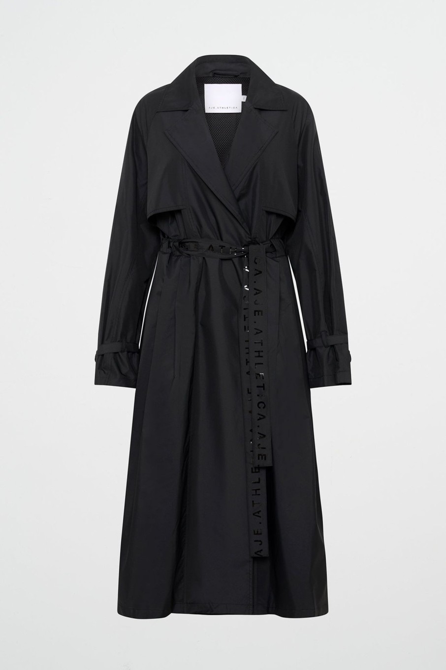 Outerwear Aje ATHLETICA | Pleated Trench Coat 703 Black