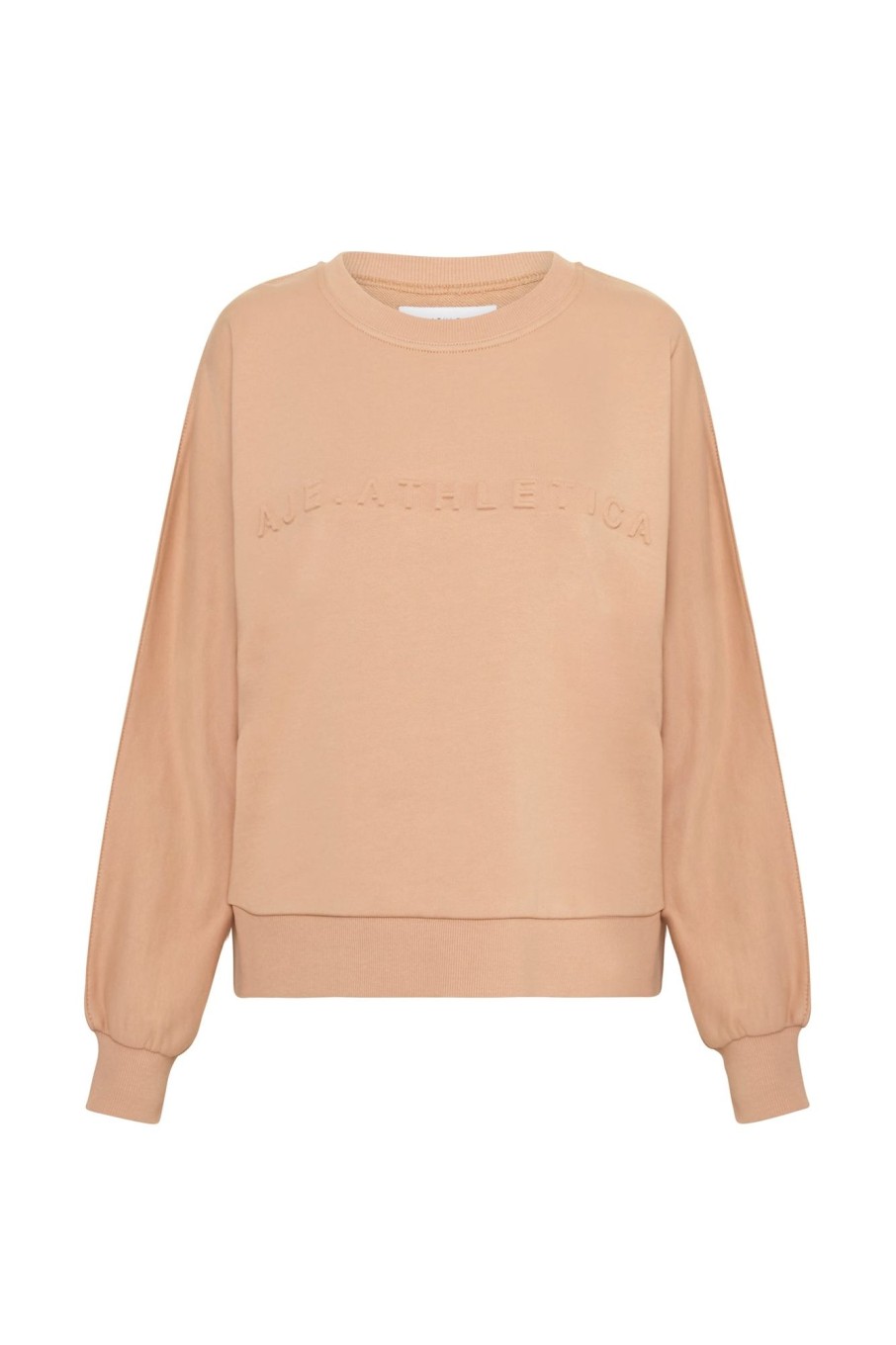 Outerwear Aje ATHLETICA | Signature Embossed Logo Crew Jumper 401 Sand