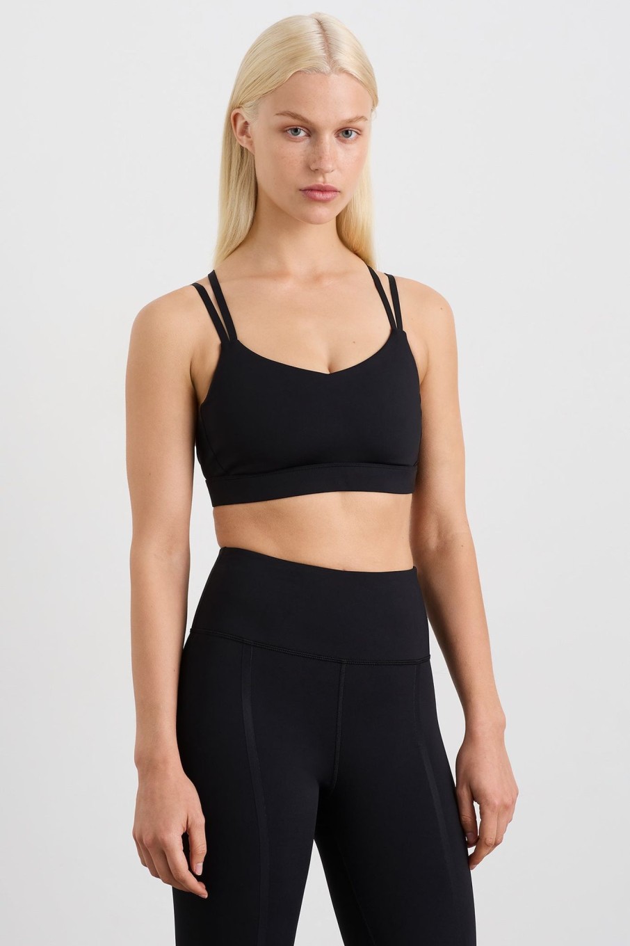 Tops Aje ATHLETICA | Double Strap Sports Bra 323 Black