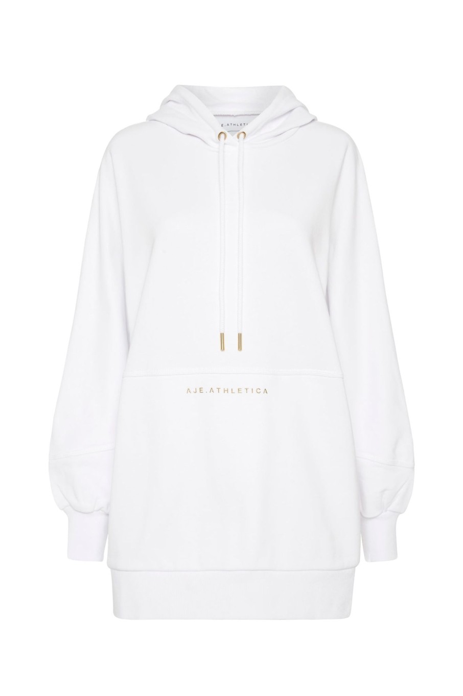 Outerwear Aje ATHLETICA | Long Sleeve Hoodie Dress 804 White/Gold