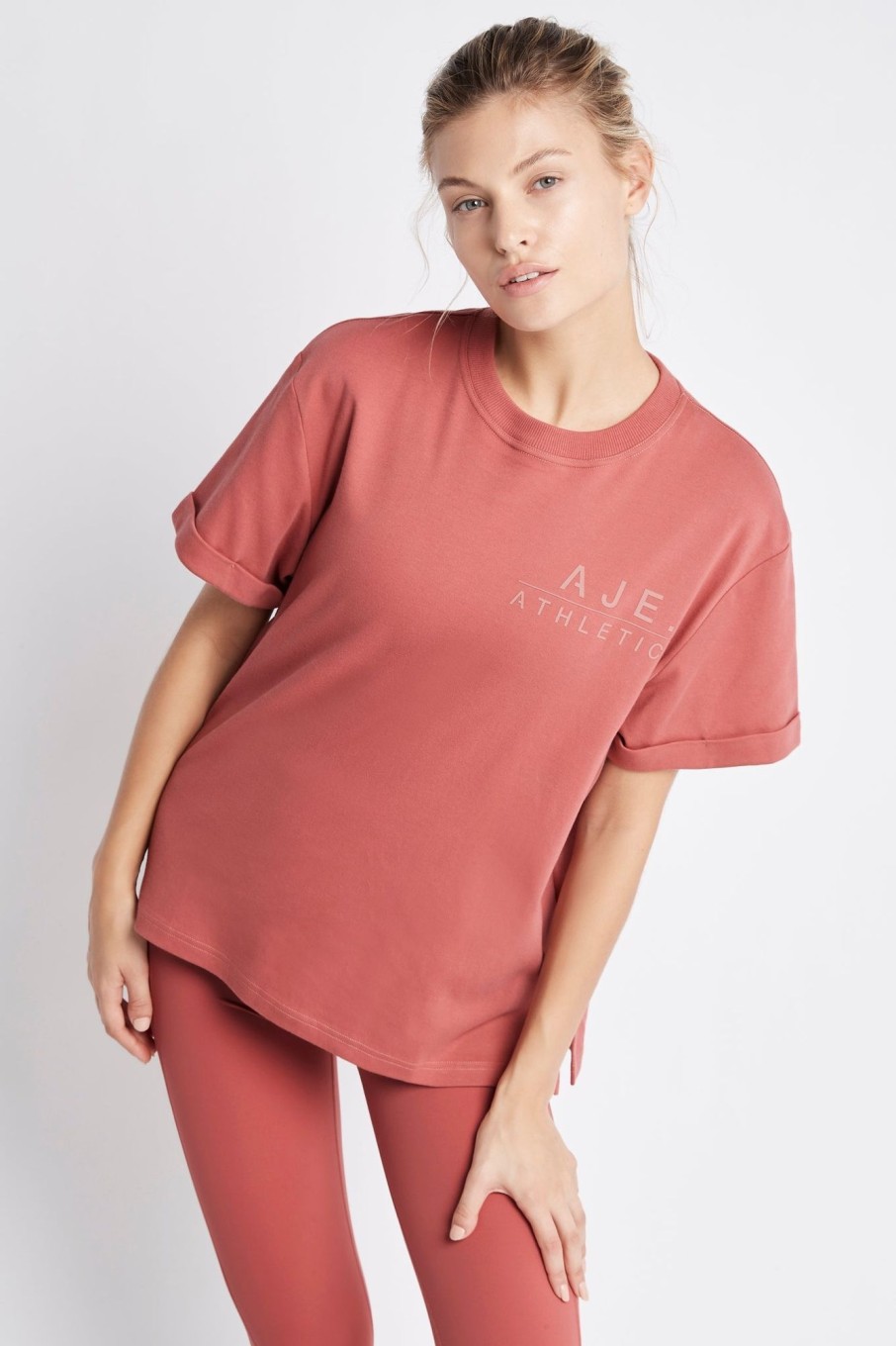 Tops Aje ATHLETICA | Long T-Shirt 003 Dusty Rose