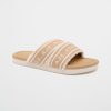 Accessories Aje ATHLETICA | Logotape Shearling Slides 938 Latte Beige