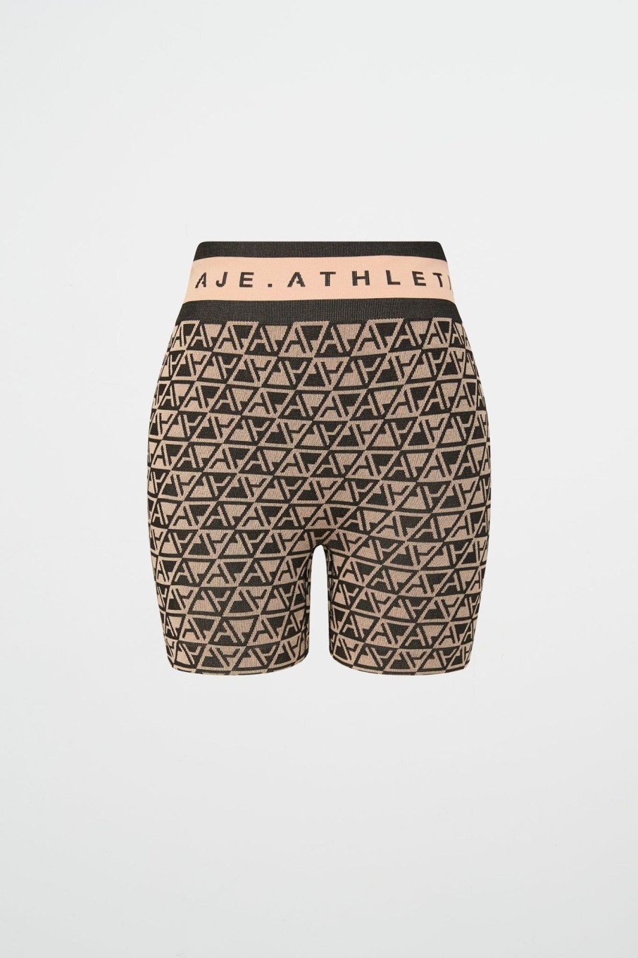 Bottoms Aje ATHLETICA | Mid Length Seamless Bike Shorts 624 Geo Print/Beige