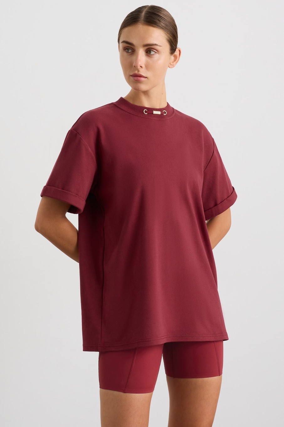 Tops Aje ATHLETICA | Boyfriend T-Shirt 120 Plum Red