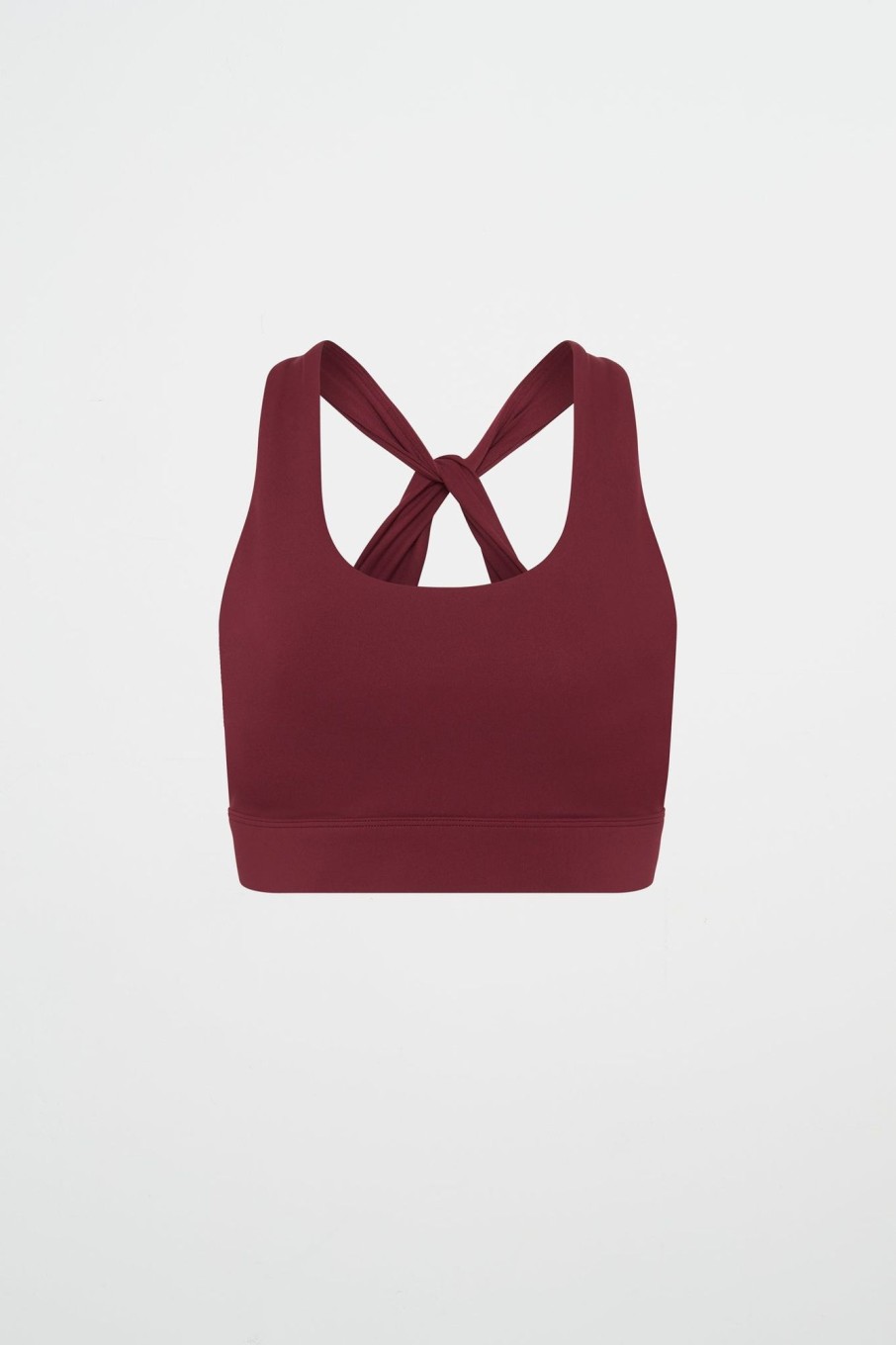 Tops Aje ATHLETICA | Twist Back Sports Bra 335 Burnt Burgundy/Berry