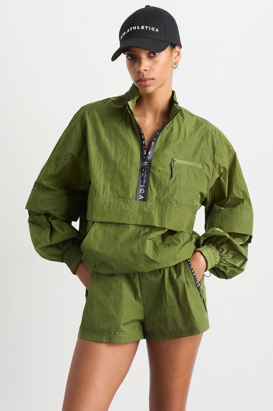 Outerwear Aje ATHLETICA | Convertible Spray Jacket 742 Evergreen