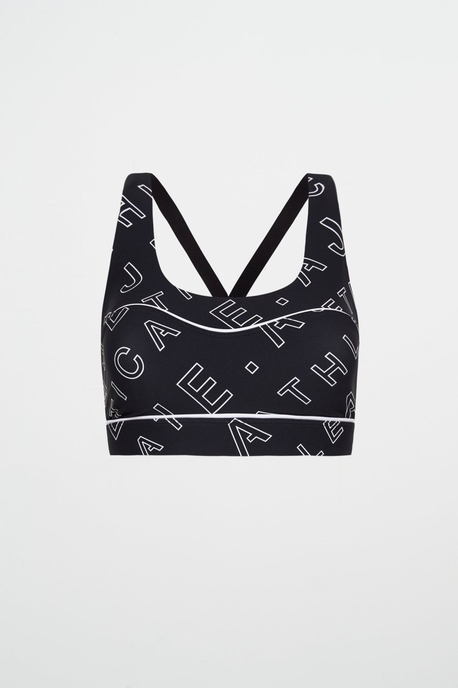 Tops Aje ATHLETICA | Sweetheart Piping Bra 330 Black Fineline Logo