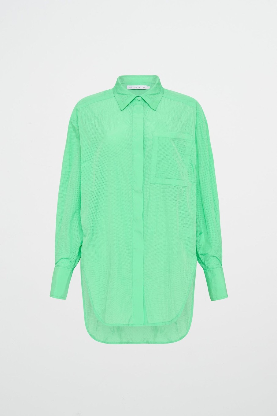 Tops Aje ATHLETICA | Perforated Longline Shirt 406 Marine Green