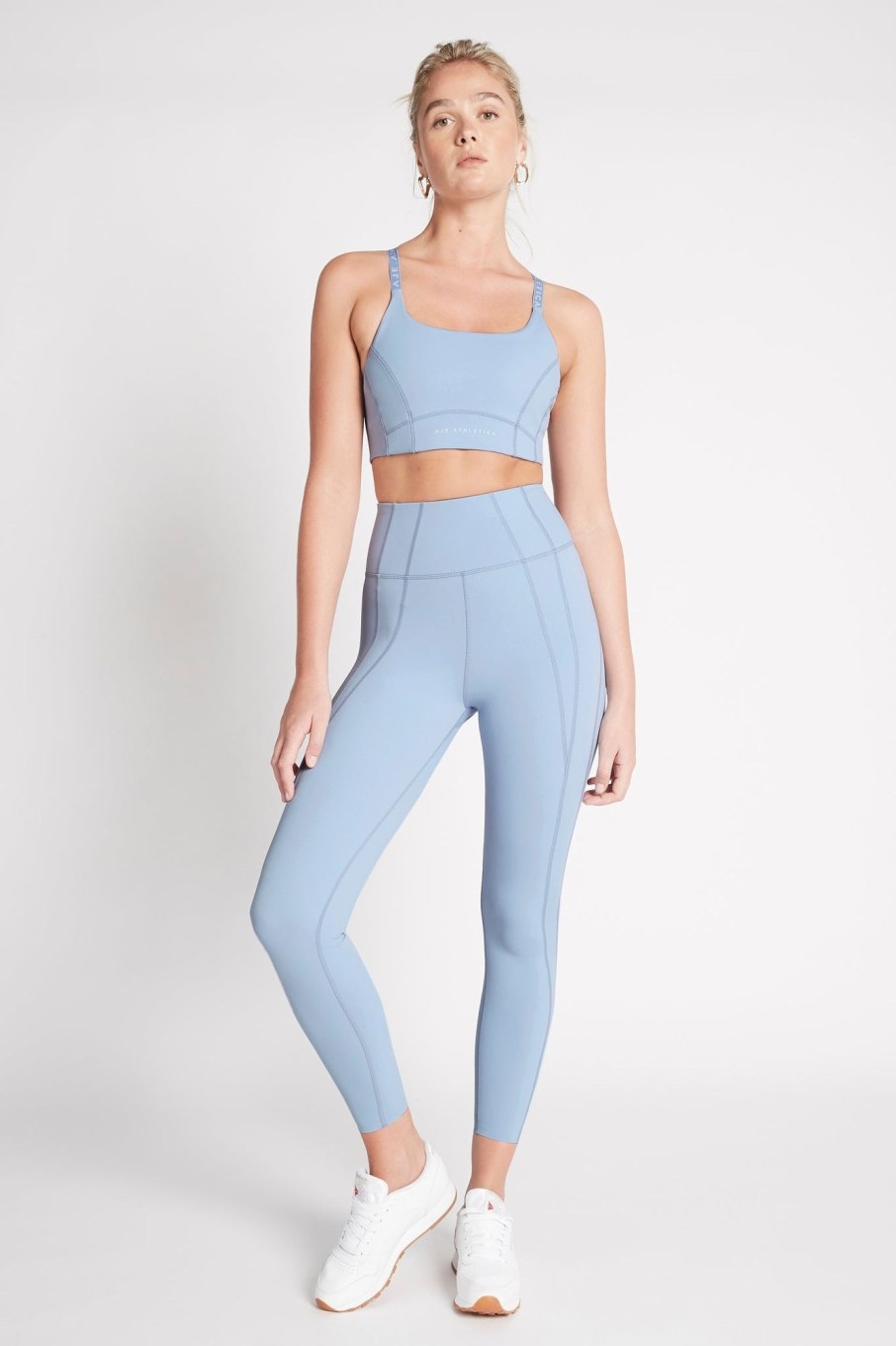 Bottoms Aje ATHLETICA | High Rise Triple Stitch 7/8 Legging 210 Steel Blue