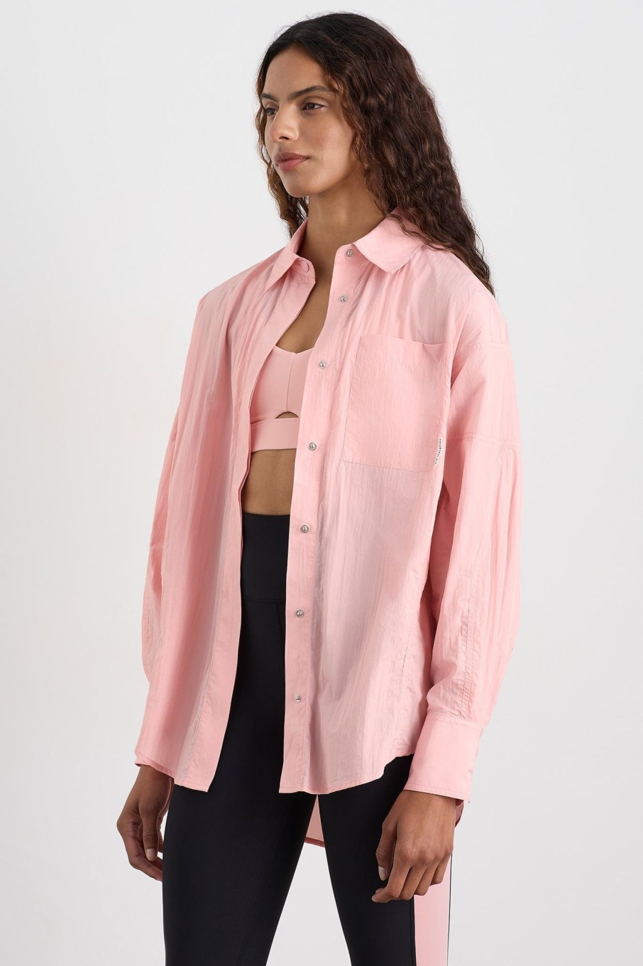 Tops Aje ATHLETICA | Panelled Batwing Shirt 406 Millennial Pink